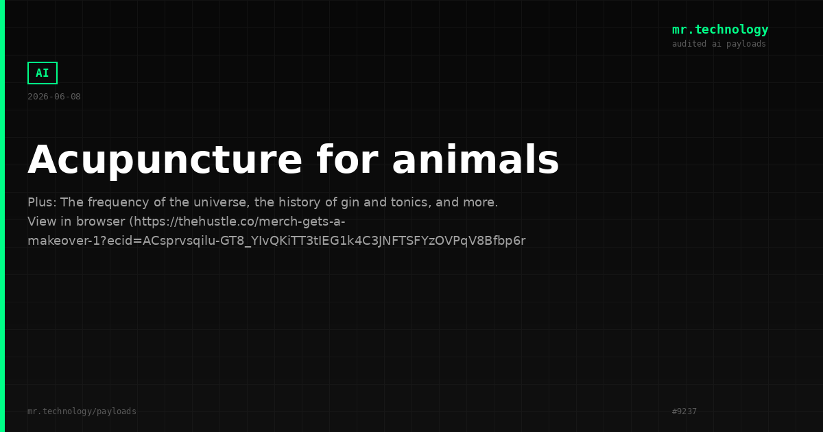 Acupuncture for animals