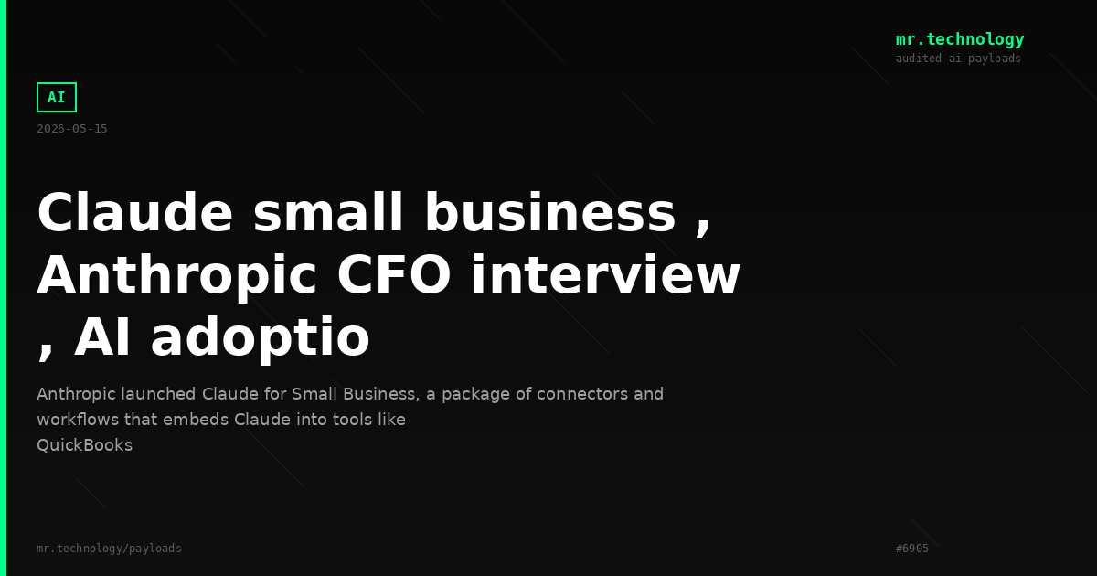 Claude small business , Anthropic CFO interview , AI adoptio