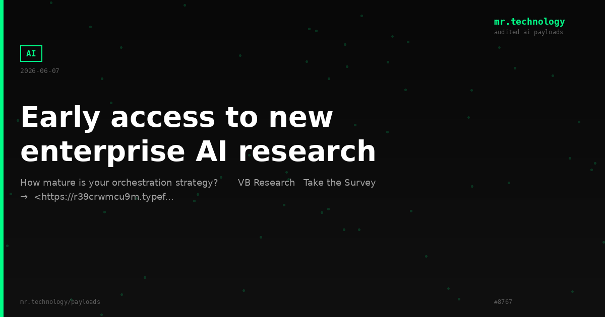 Early access to new enterprise AI research
