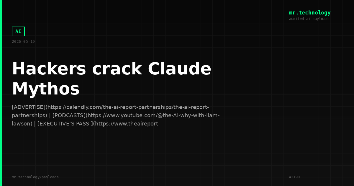 Hackers crack Claude Mythos