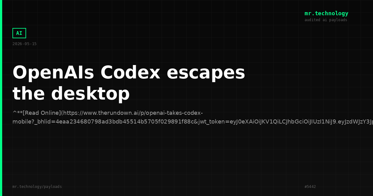OpenAIs Codex escapes the desktop