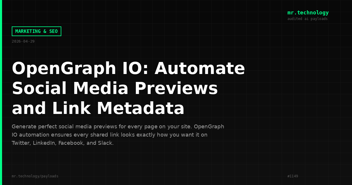 OpenGraph IO: Automate Social Media Previews and Link Metadata