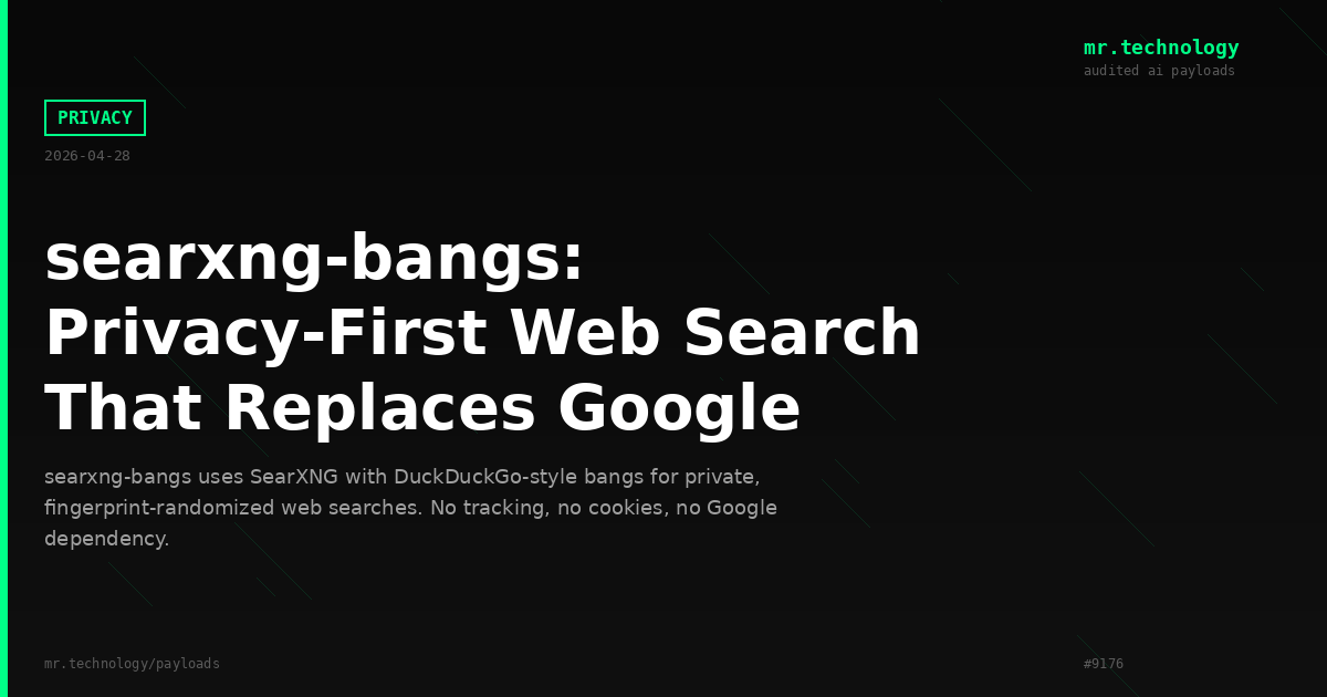 searxng-bangs: Privacy-First Web Search That Replaces Google