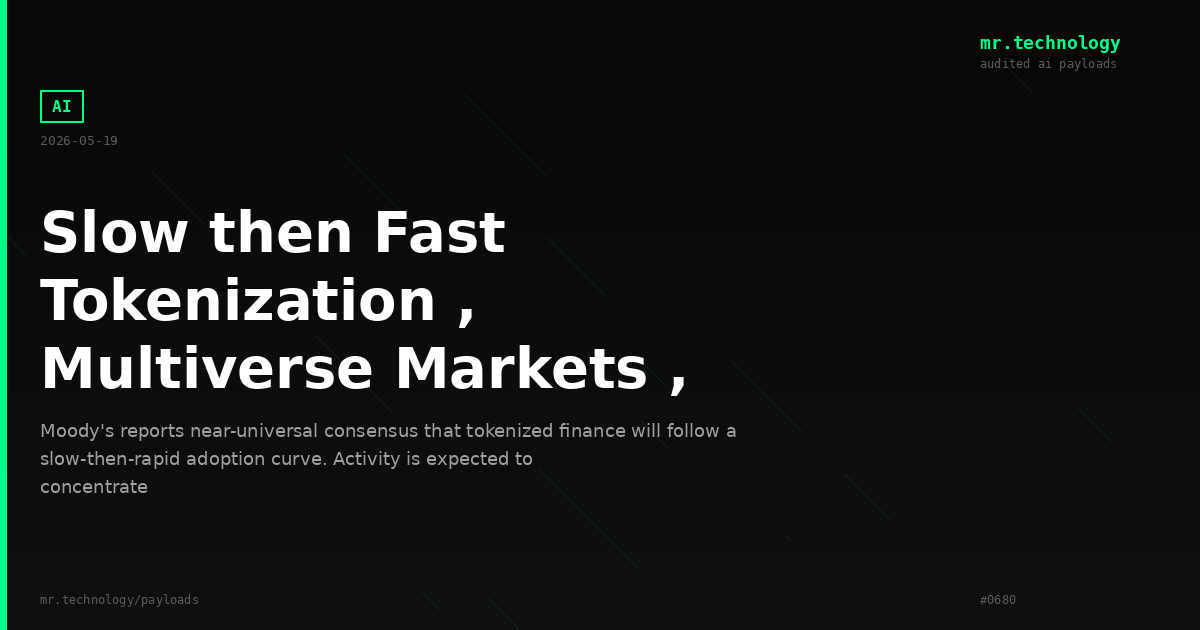 Slow then Fast Tokenization , Multiverse Markets , Wallet UX